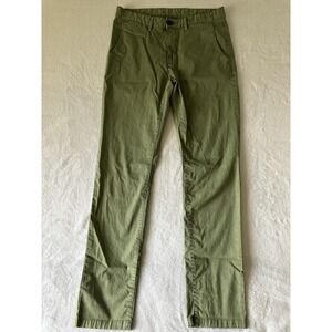 Peter England Super Slim Chino Pants Men's Size 32 In Olive Green
